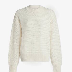 Varley Franco Mock Neck Knit in Egret, Size Medium